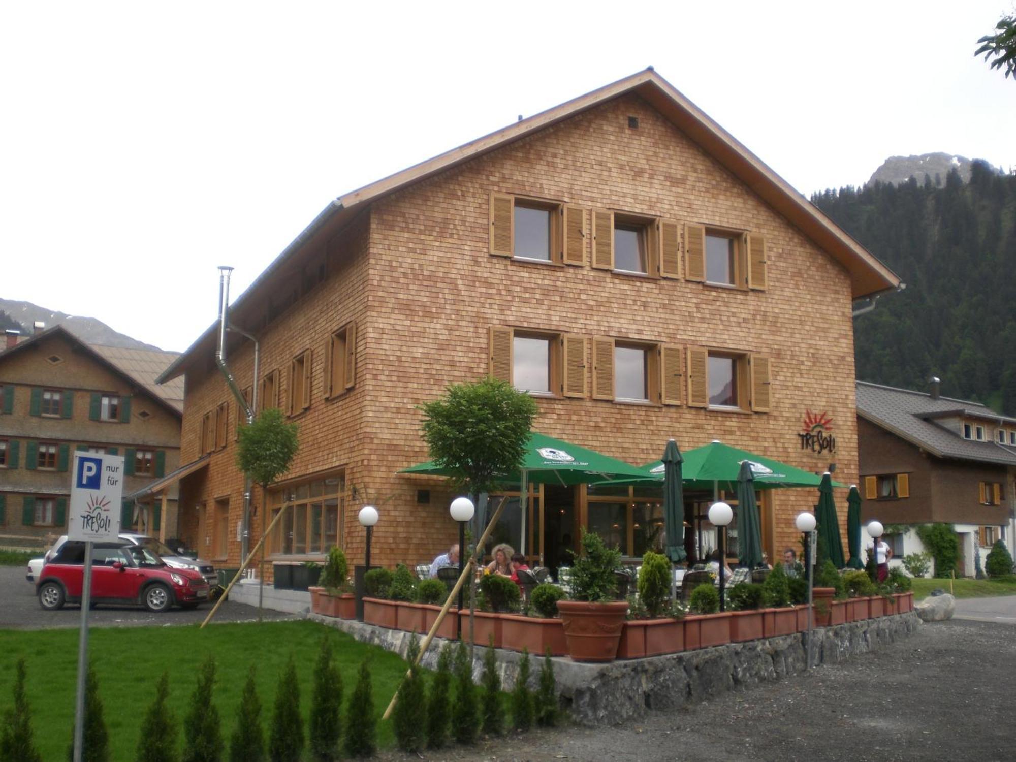 Tre Soli Appartements Restaurant Schoppernau Exteriér fotografie