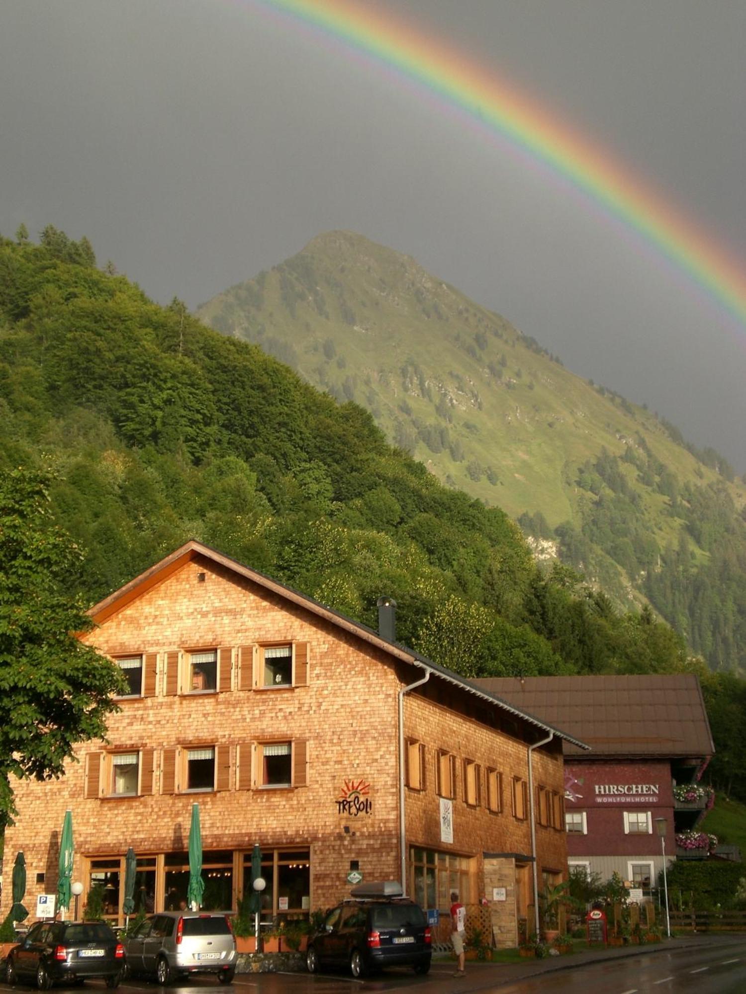 Tre Soli Appartements Restaurant Schoppernau Exteriér fotografie